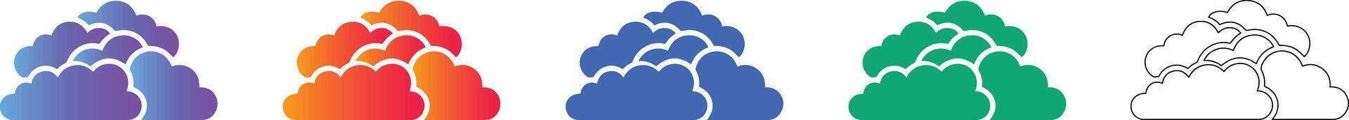 Cloud Computing Storage Icons vector