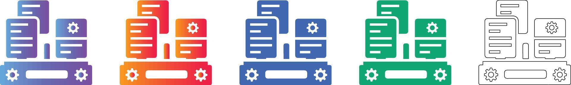 Data Processing and Management Icons vector