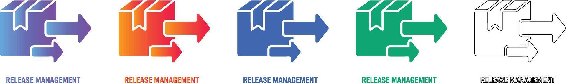 Software Deployment Release Icons vector