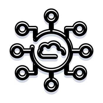 nube informática datos red conexión infraestructura vector