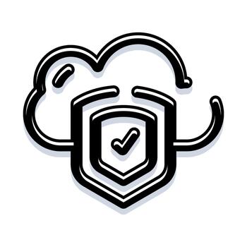 nube informática datos seguridad proteccion con proteger icono vector