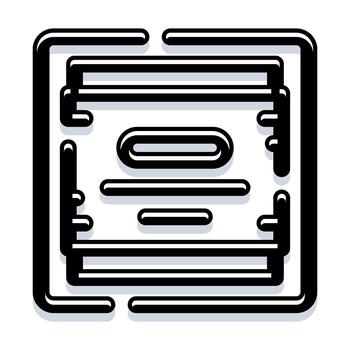 Computer processor chip socket hardware technology icon vector