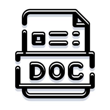 Doc archivo formato carpeta datos icono vector
