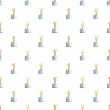 Reed diffuser bottles forming seamless pattern vector