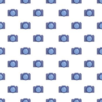 Flat camera icon repeating pattern background vector