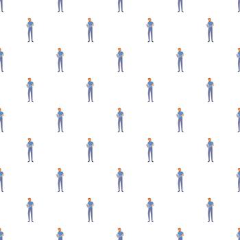 hombre utilizando tableta computadora dispositivo sin costura modelo vector