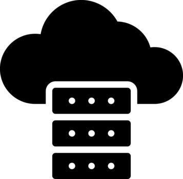 cloud computing icon illustration glyph graphic solid vector