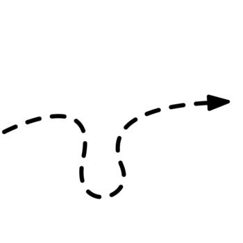 garabato rayado flecha vector