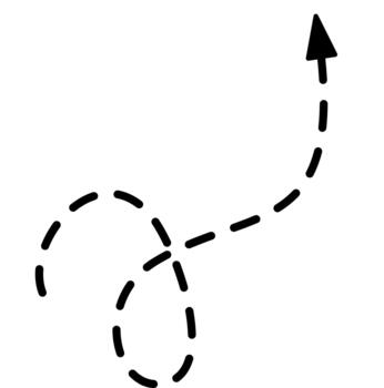 serpenteante rayado línea flecha vector