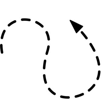 s forma rayado flecha vector