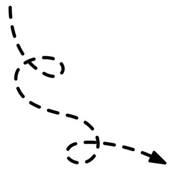 serpenteante hilo rayado flecha vector