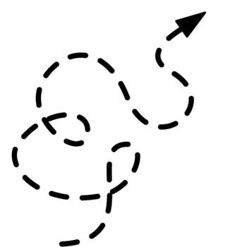 serpenteante rayado flecha vector