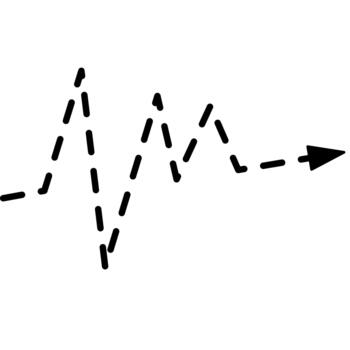 zigzag estilo rayado flecha vector