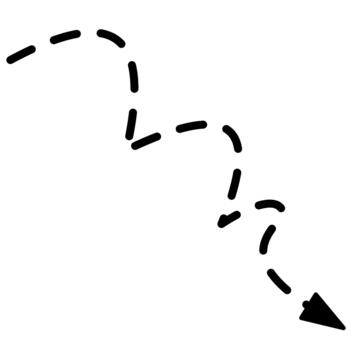 Wavy Dashed Arrow vector