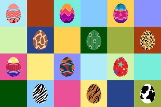 patrón de huevos de pascua vector