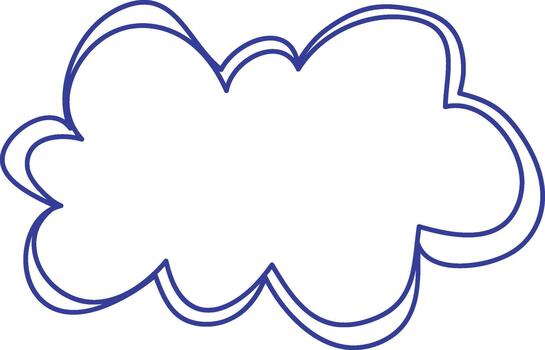 nube habla burbuja garabatear vector