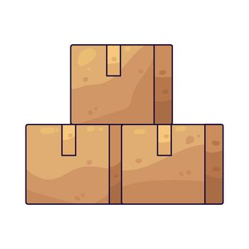 delivery box stack vector