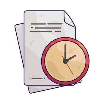 Document with clock vector
