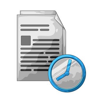 Document and clock vector