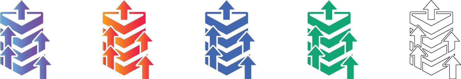 triangular datos subir y Procesando íconos vector