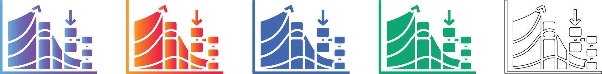 Complex Data Modeling and Analytics Icons vector