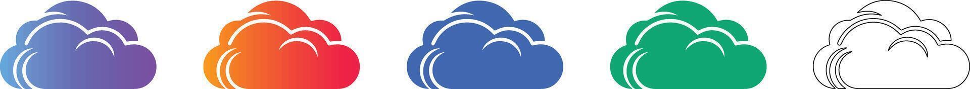 Cloud Computing Concept Icons vector