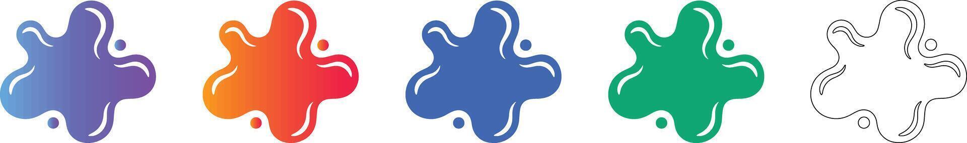 Fluid Splash Design Elements Set vector