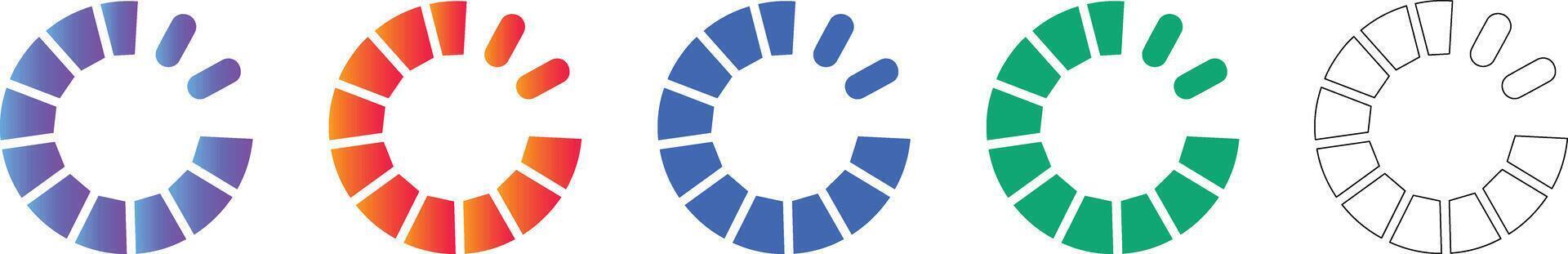 Loading Progress Bar Icons Set vector