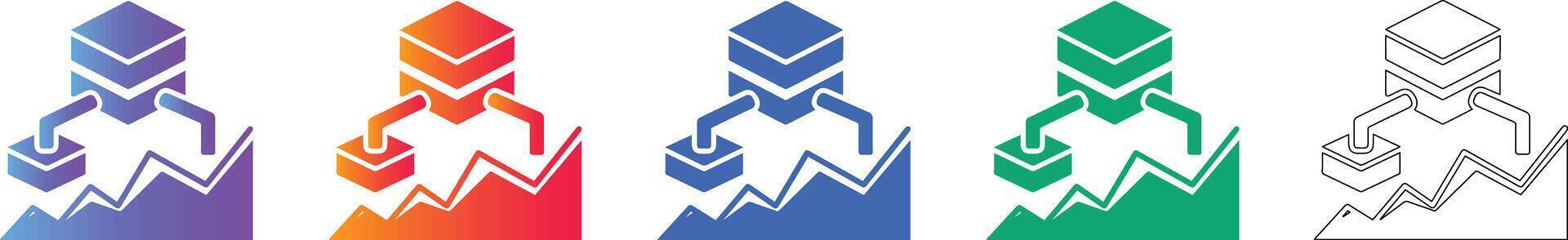 Data Processing and Analytics Icons vector