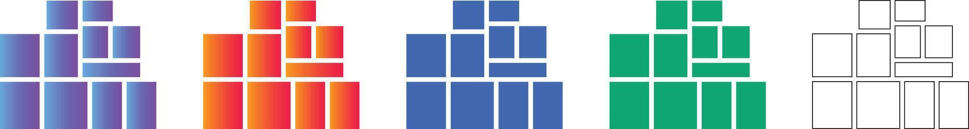 Document Layout Icon Set vector