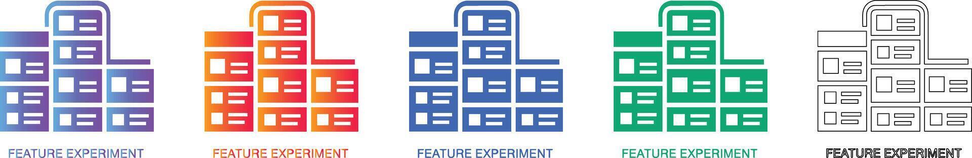 Modern Web Interface Feature Layout Set vector
