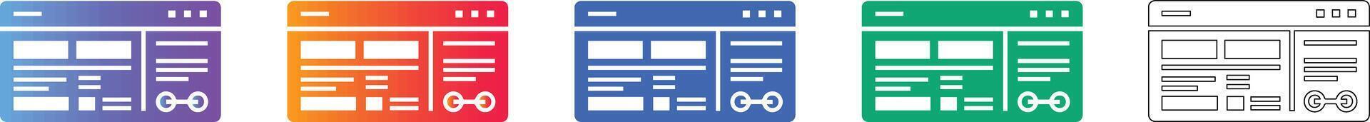 Web Browser Interface Icons for Digital Development vector