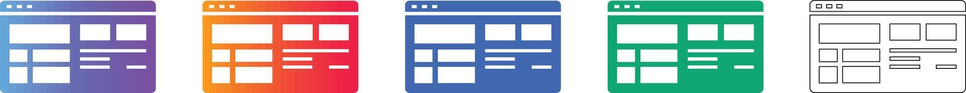 Web Browser Interface Icon Set vector