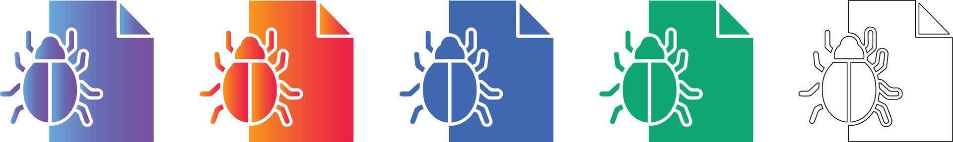 técnico depuración documento íconos vector