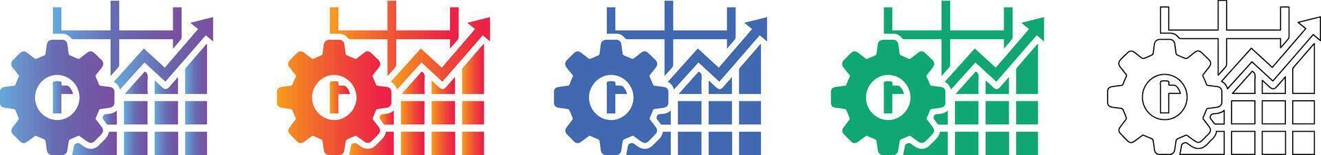 Workflow Optimization Process Icons vector