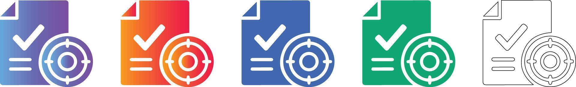 documento tarea terminación icono conjunto vector