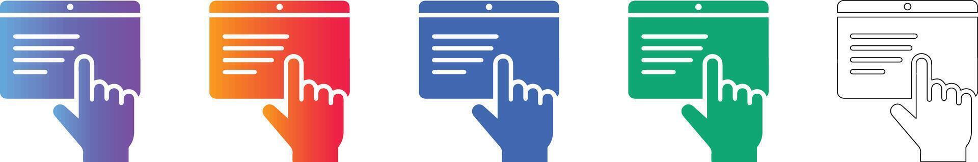 Website User Interface Interaction Icons vector