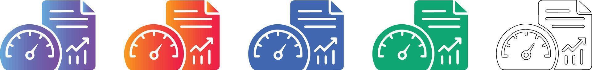 Performance Tracking Document Icons vector