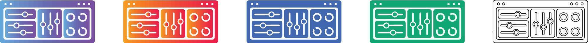 Software Control Panel Interface Icons vector