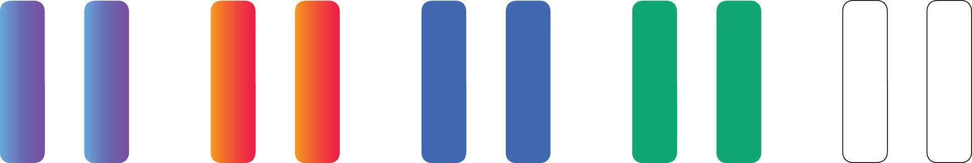 Pause Button Interface Icons Set vector