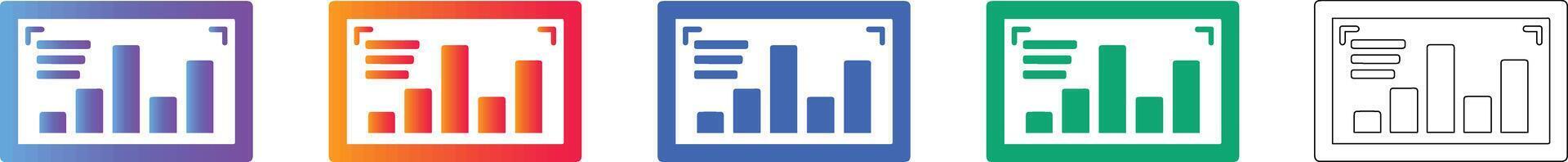 Focused Data Analytics Report Icons vector
