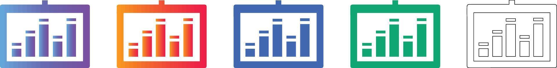 datos presentación tablero analítica íconos vector