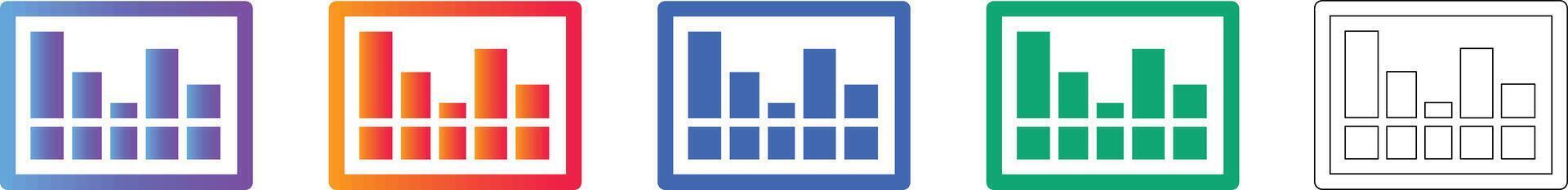 Dynamic Data Charting Interface Elements vector