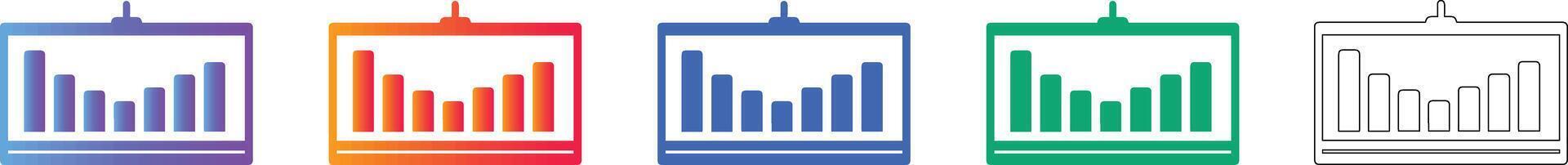 Performance Tracking Bar Graphs vector