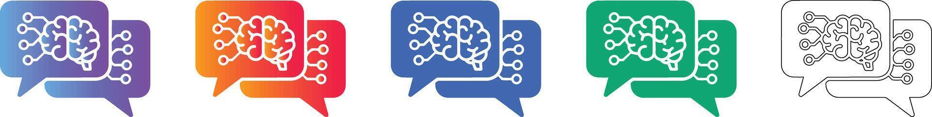Artificial Intelligence Thought Bubbles vector