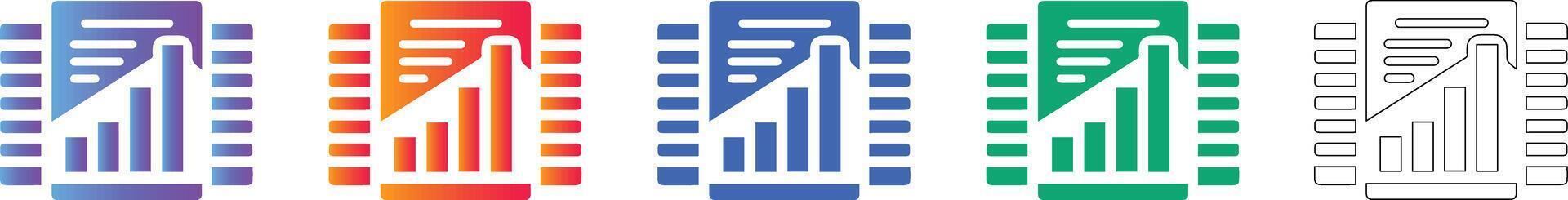 Document Data Report Icons vector
