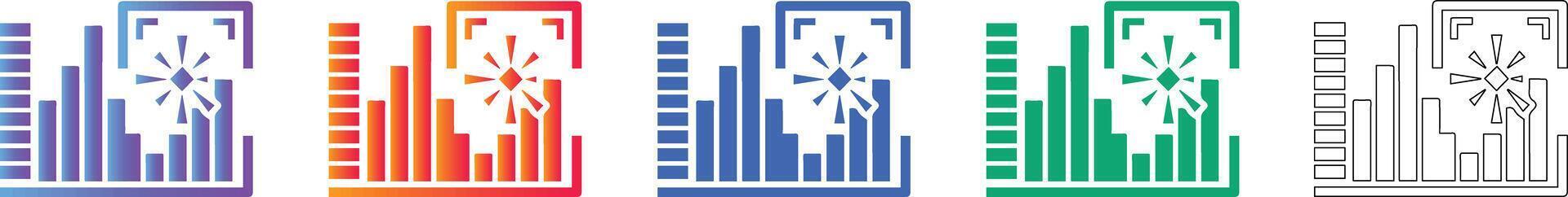 Data Focus Analytics Target Icons vector