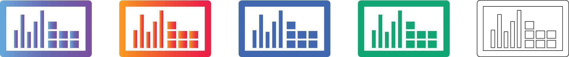 Data Visualization Bar Chart UI Elements vector