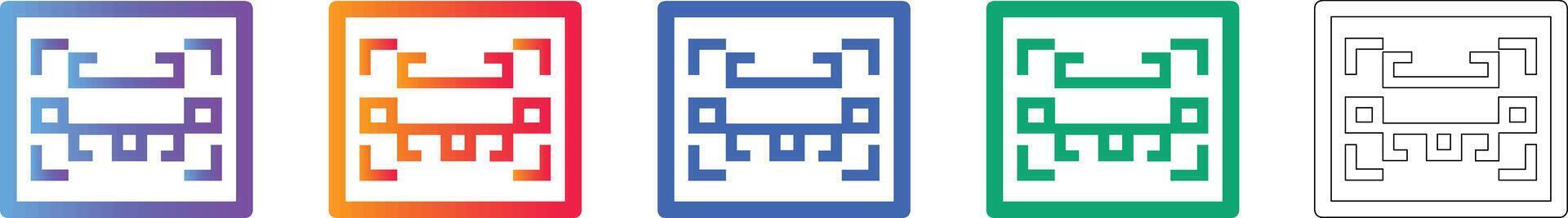 digital interfaz modelo íconos conjunto vector