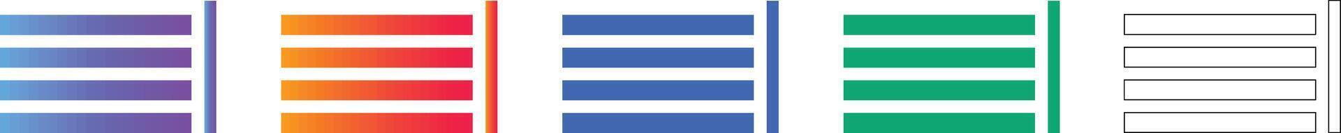 Horizontal Alignment Layout Icon Set vector